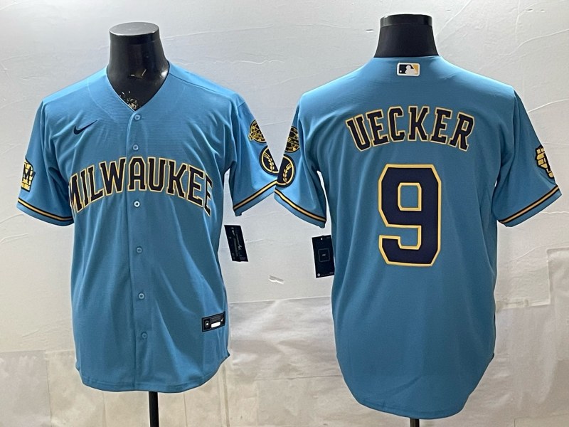 Men 2026 Milwaukee Brewers #9 Uecker blue Game Nike MLB Jersey 0403001->milwaukee brewers->MLB Jersey
